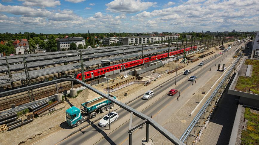 Webcam Bahnhof Pasing, Mai 2025; Quelle Baureferat Webcam Bahnhof Pasing, Mai 2025; Quelle Baureferat