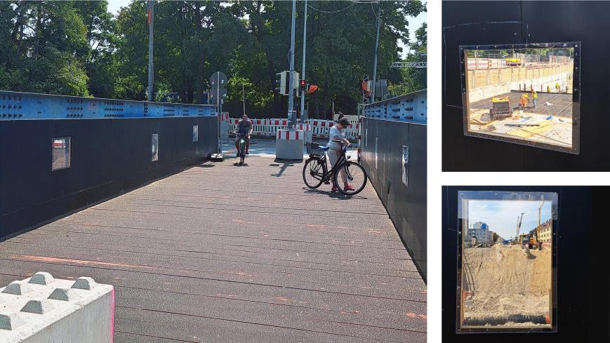 Fußgängerbrücke Gotthardstraße U5-Baustelle, 2025; Quelle Baurefrat