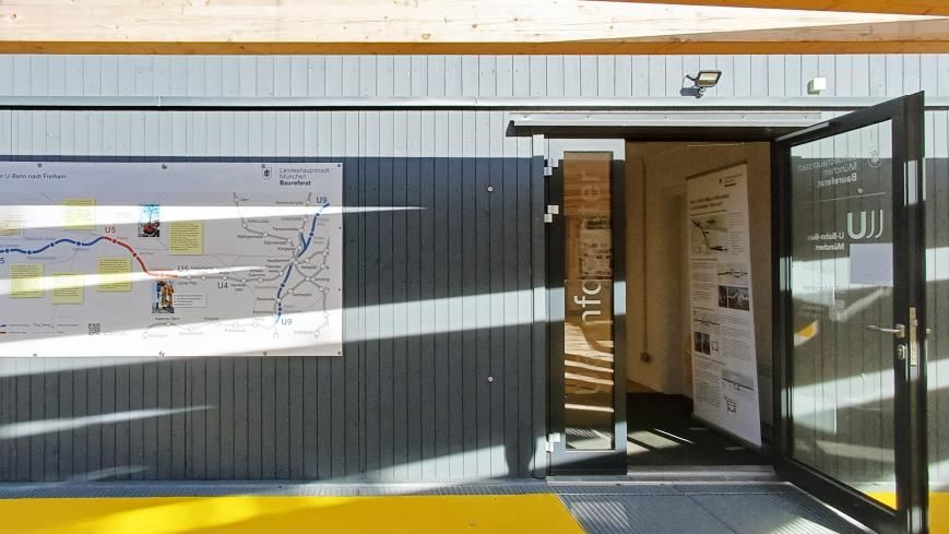 U5 Infocenter Eingangsbereich an der Willibaldstraße; Quelle: Baureferat