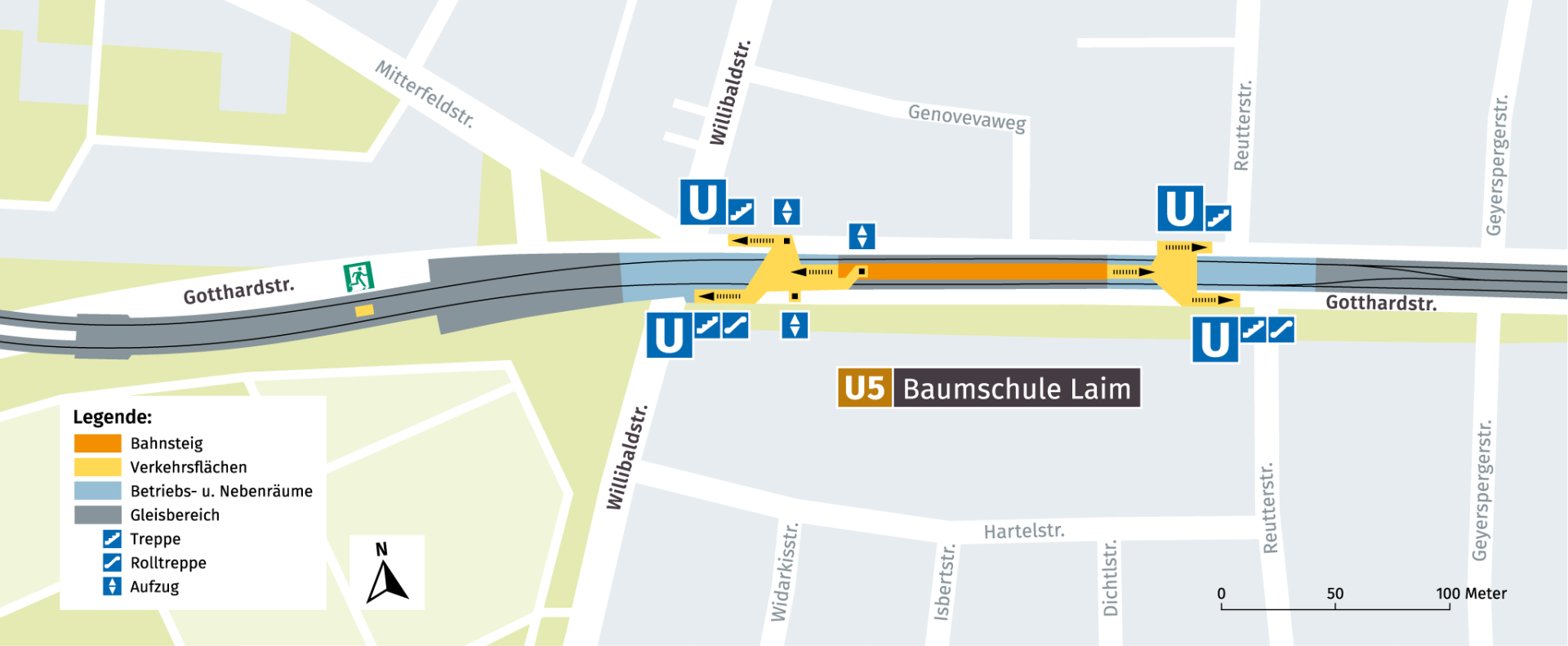 Bahnhof Baumschule Laim; 2025; Lageplan: Baureferat