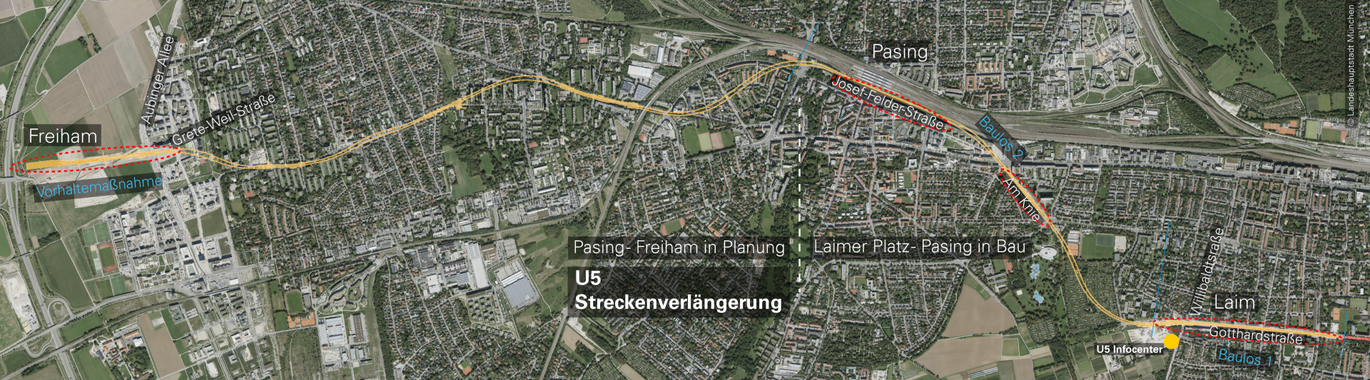 Baustellenübersicht U5; Quelle: LHM