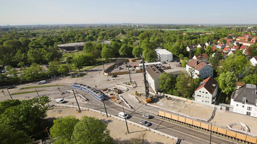 U5-Baustelle Am Knie Webcam Ende April; Quelle Baurferat / PanTerra