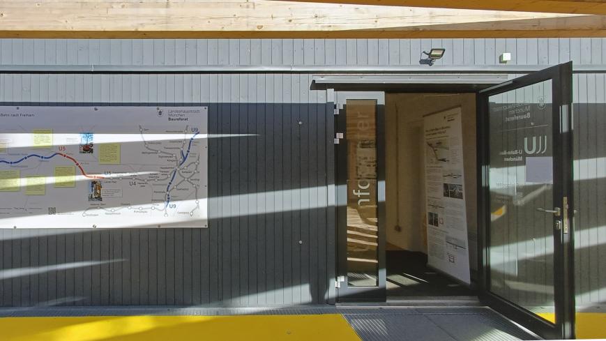U5 Infocenter Eingangsbereich an der Willibaldstraße; Quelle: Baureferat
