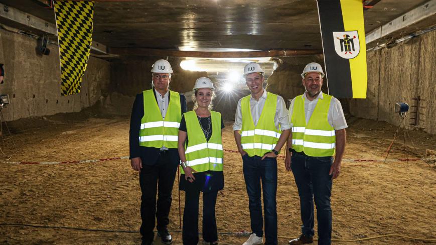 Teaserbild; Durchstich im Tunnel erreicht; Pressetermin mit OB Dominik Krause; Quelle: Nagy